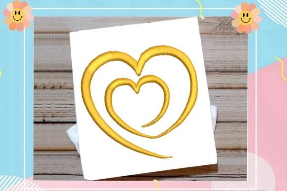 Beautiful Double Heart Embroidery Design Review