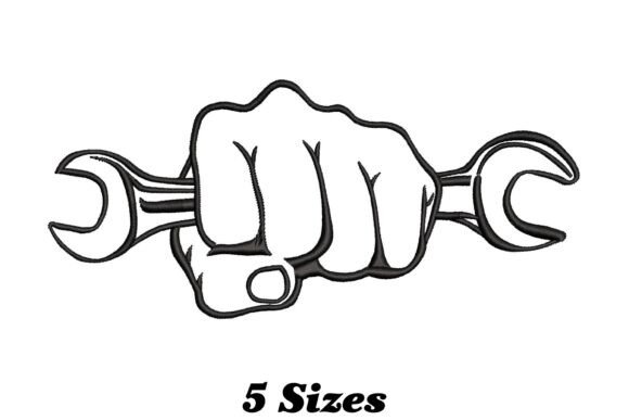 Hand Holding Wrench Embroidery Review