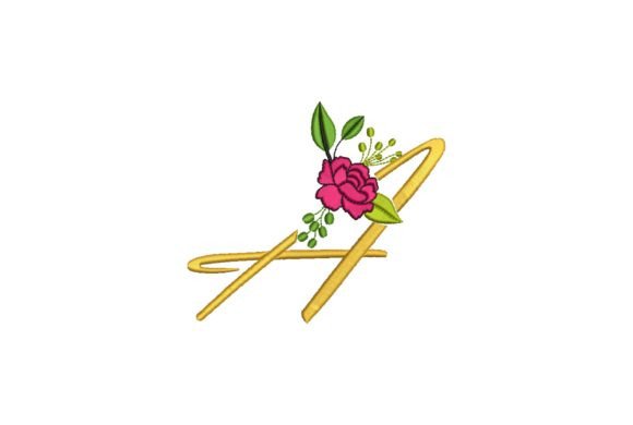 Letter a with Rose Embroidery Design Review