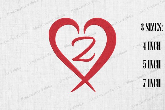 Letter Z with Heart Valentine s Day Embroidery Review
