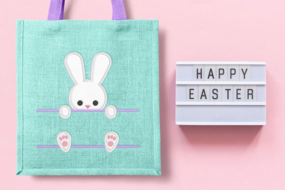 Peeking Bunny Split Applique