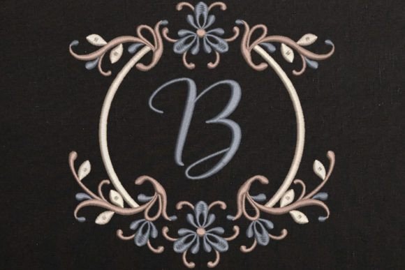 Single Monogram in Frame Letter B