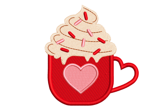 Valentine Heart Handle Hot Chocolate Mug